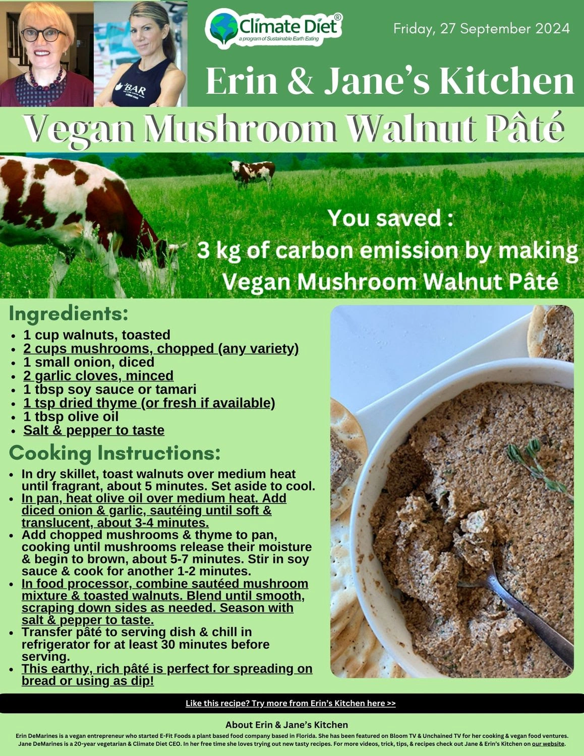 Vegan Mushroom Walnut Pâté