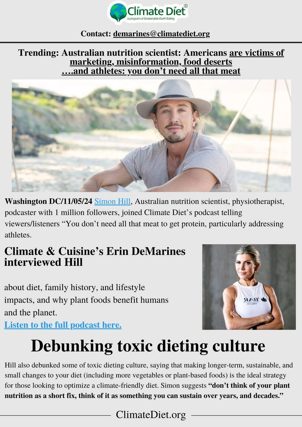 Australian nutrition scientist: Americans are victims of marketing, misinformation, food deserts …and athletes: you don’t need all that meat