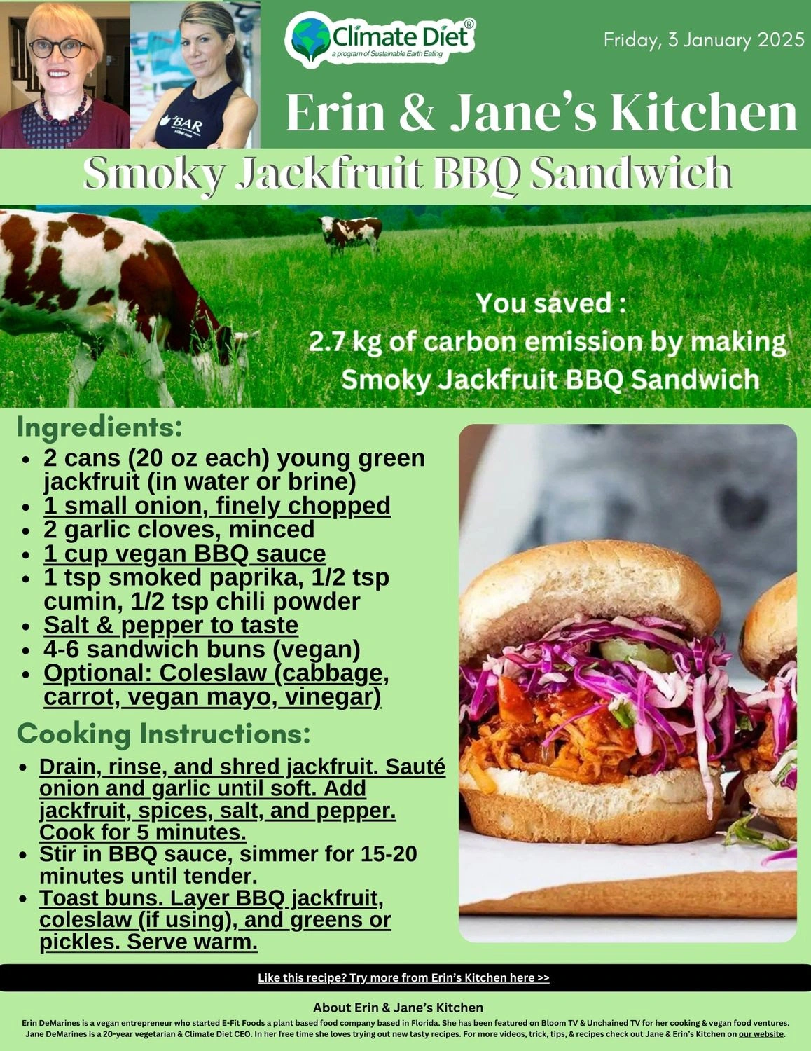 Jackfruit BBQ Sandwich