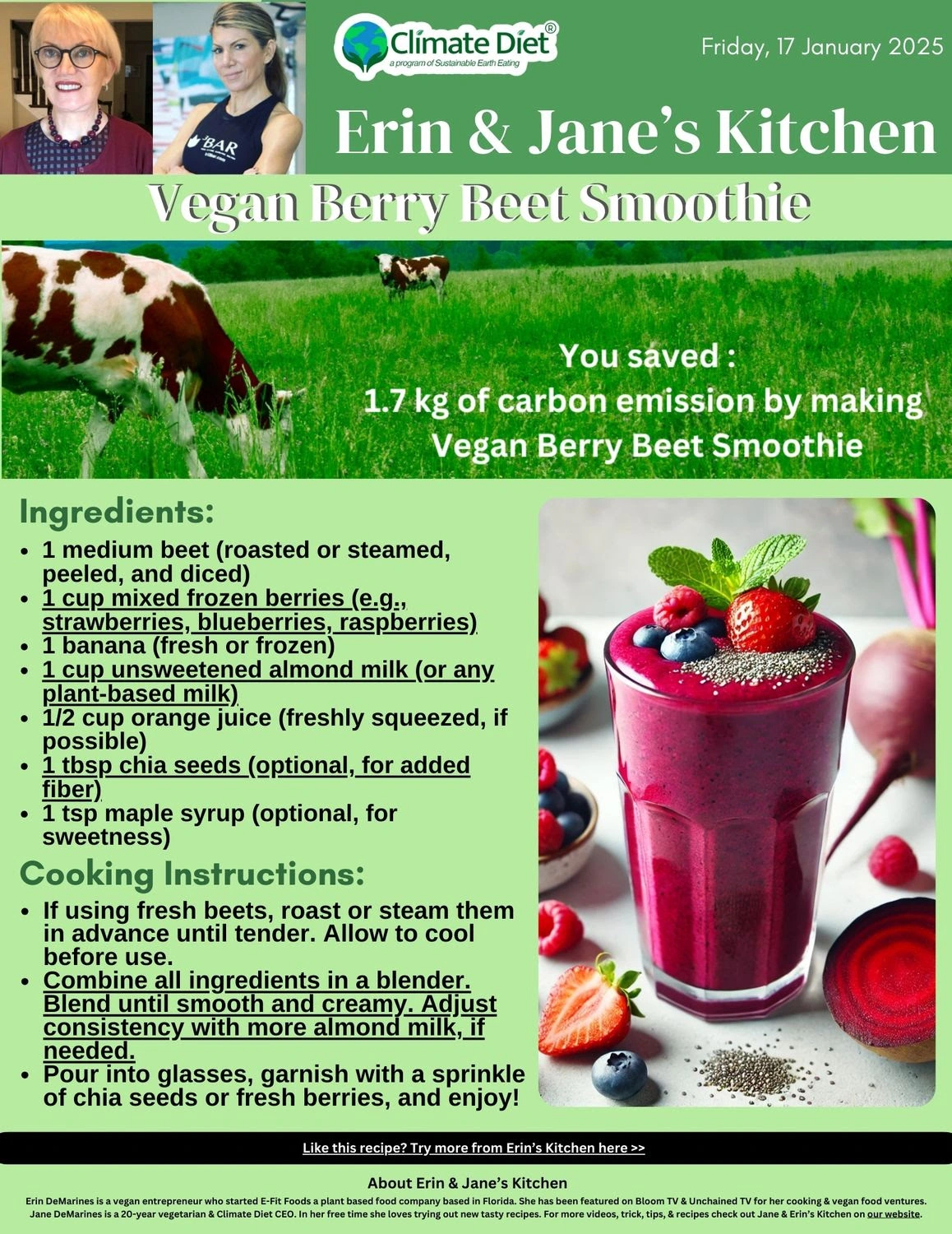 Vegan Berry Beet Smoothie