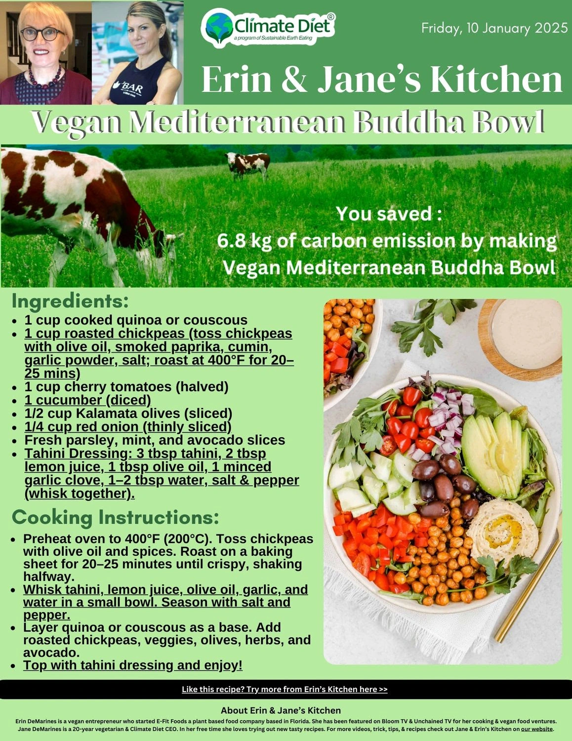 Vegan Mediterranean Buddha Bowl